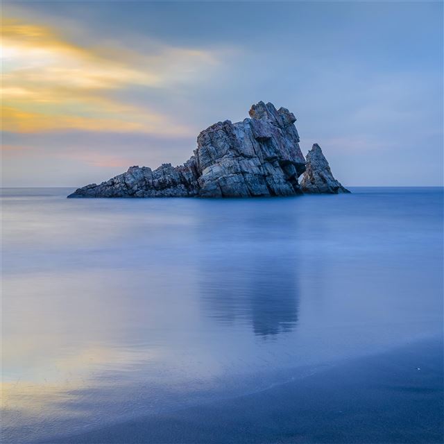 sunset on an asturian beach 4k iPad Pro wallpaper 