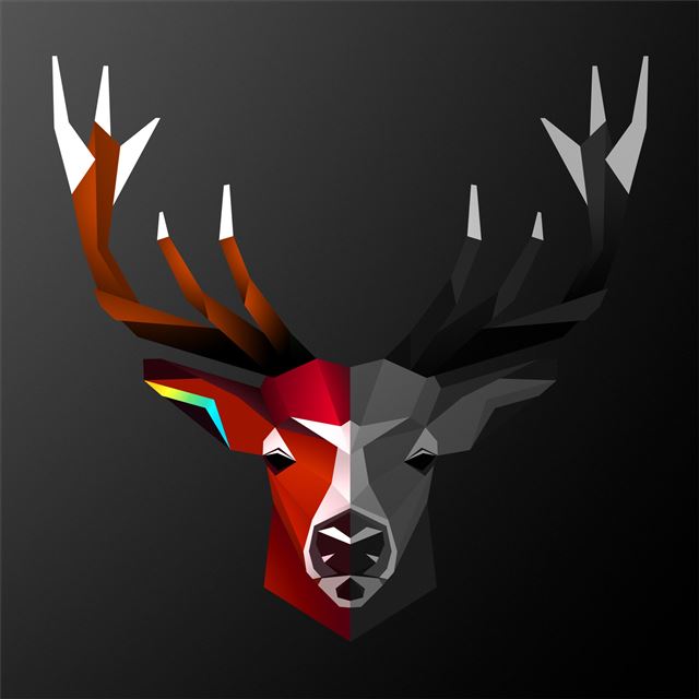abstract deer 4k iPad Air wallpaper 