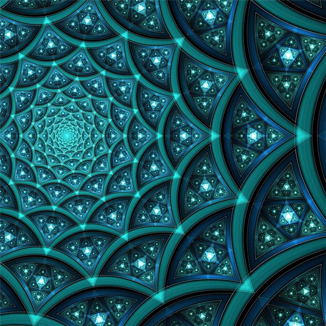 fractal abstract digital art iPad wallpaper 