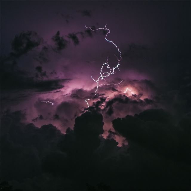 storm lightning cloud iPad Air wallpaper 