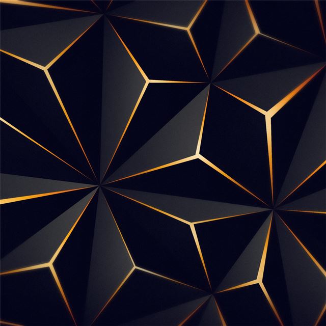 triangle solid black gold 4k iPad Air wallpaper 