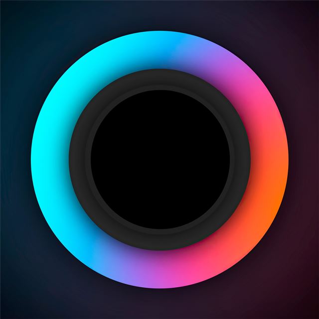 glowing circle 5k iPad Air wallpaper 