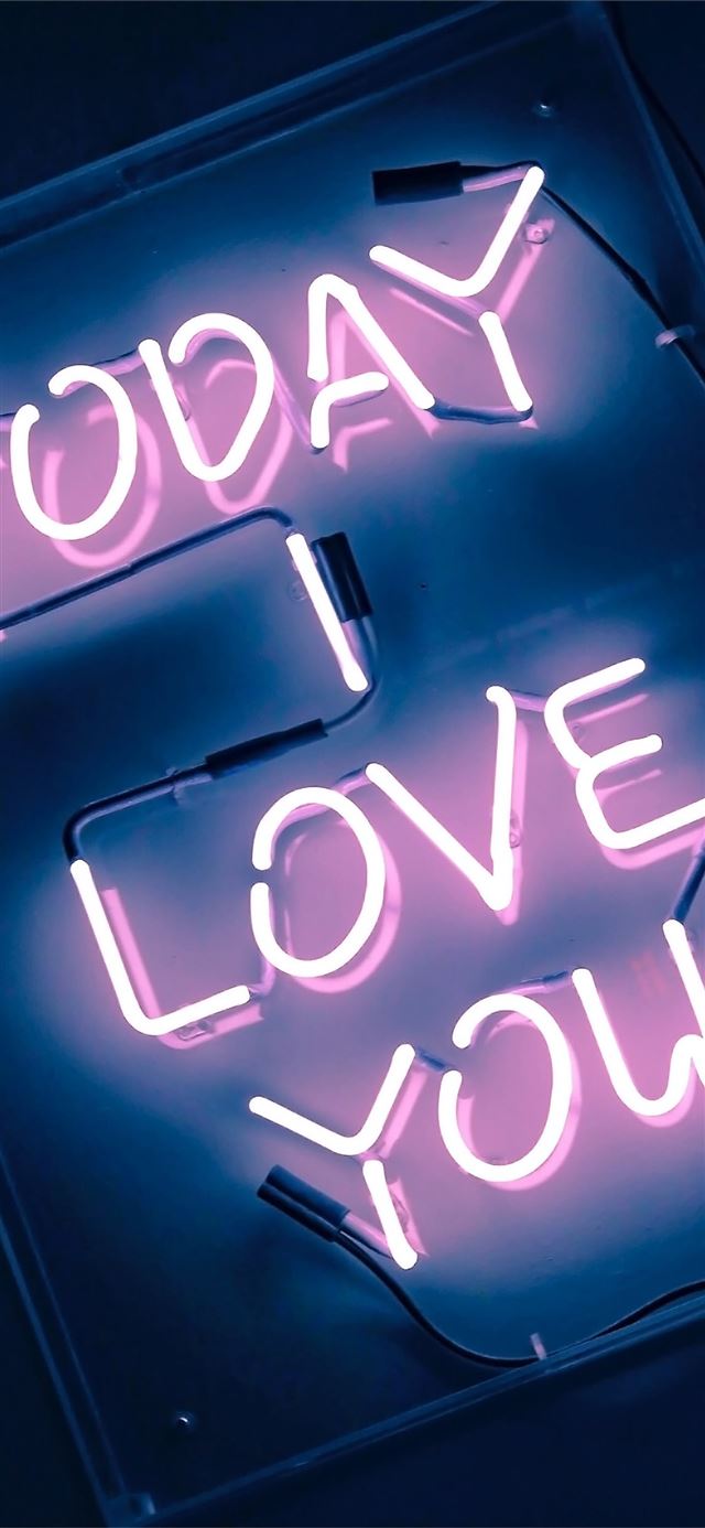 today love you neon light signage iPhone 11 wallpaper 