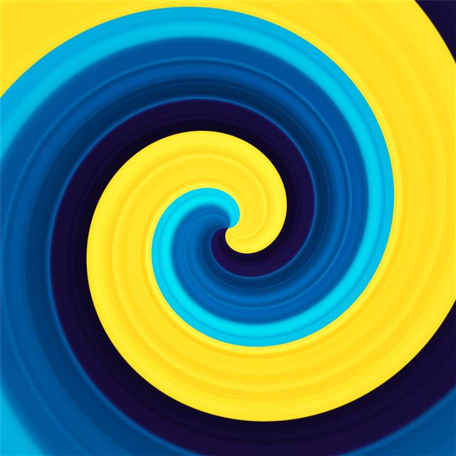 3d abstract swirl yellow blue 5k iPad Air wallpaper 