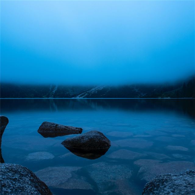 morskie oko poln calm lake in the mountains 5k iPad Pro wallpaper 