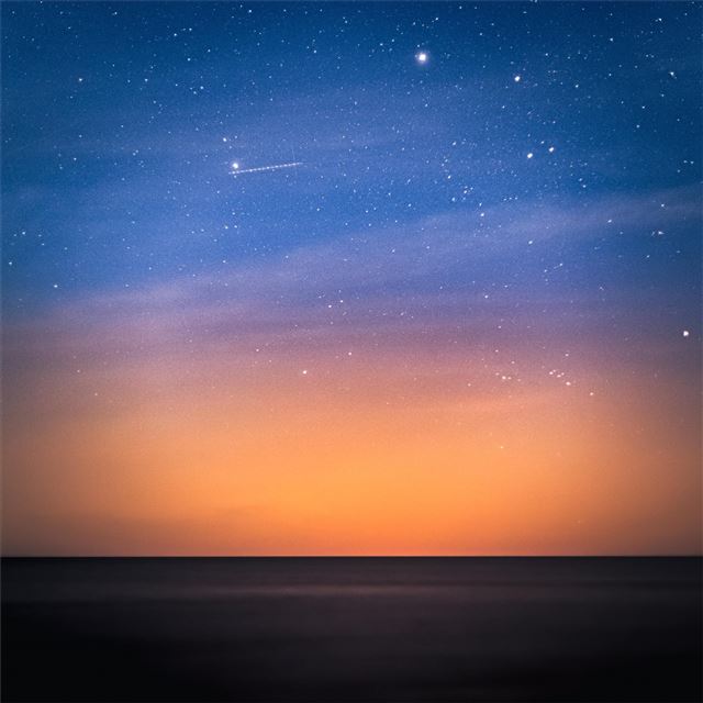 stars above the dark baltic sea 5k iPad Air wallpaper 