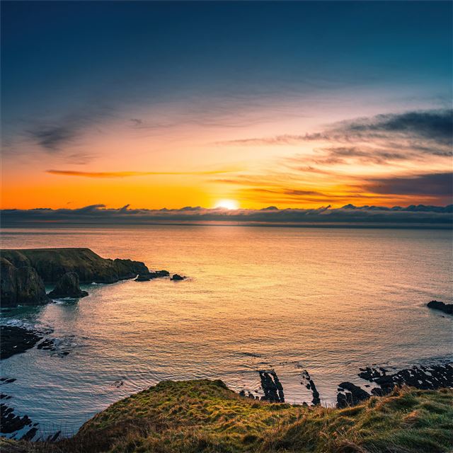 aberdeen coast sunrise scotland 5k iPad wallpaper 