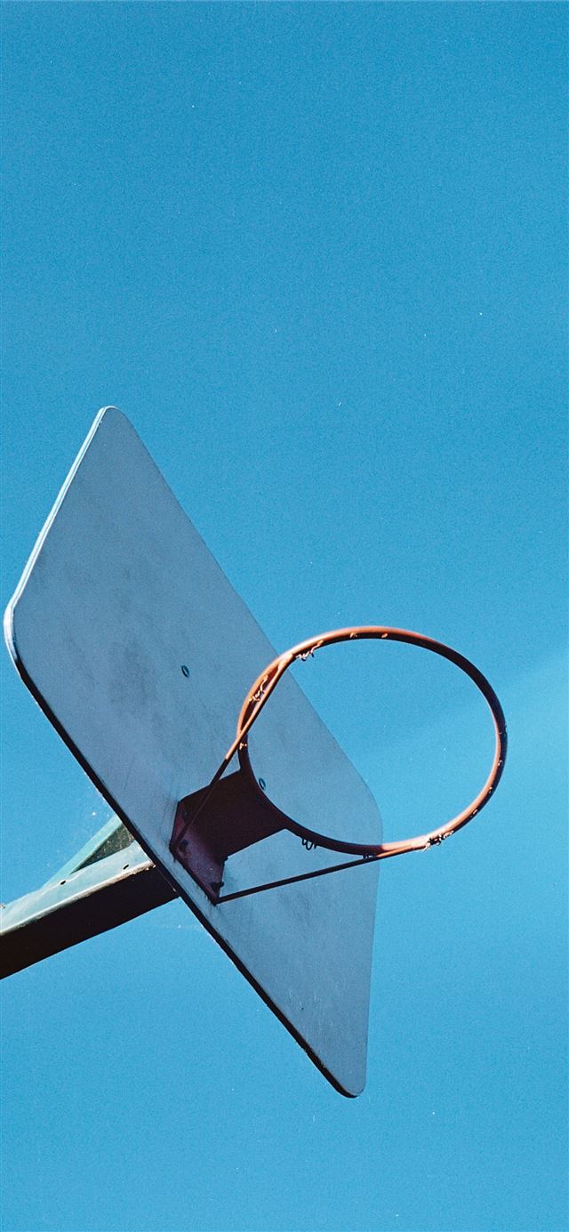 low angle photography of basketball hoop iPhone 11 wallpaper 