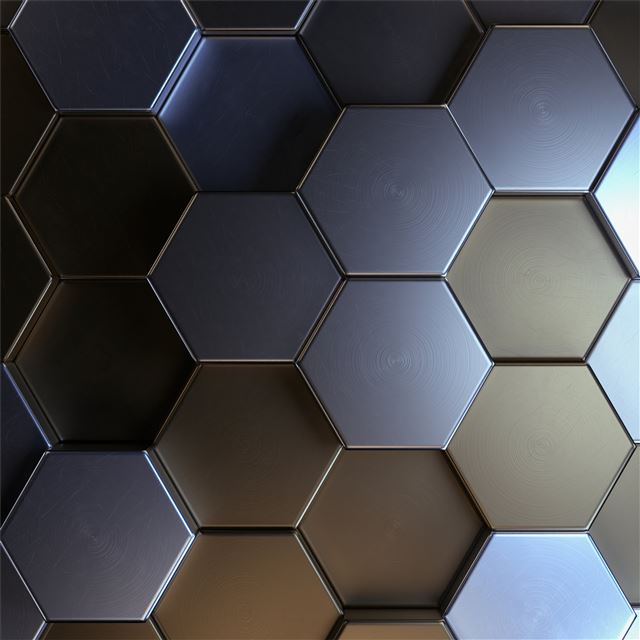 metal polygon shapes 5k iPad wallpaper 