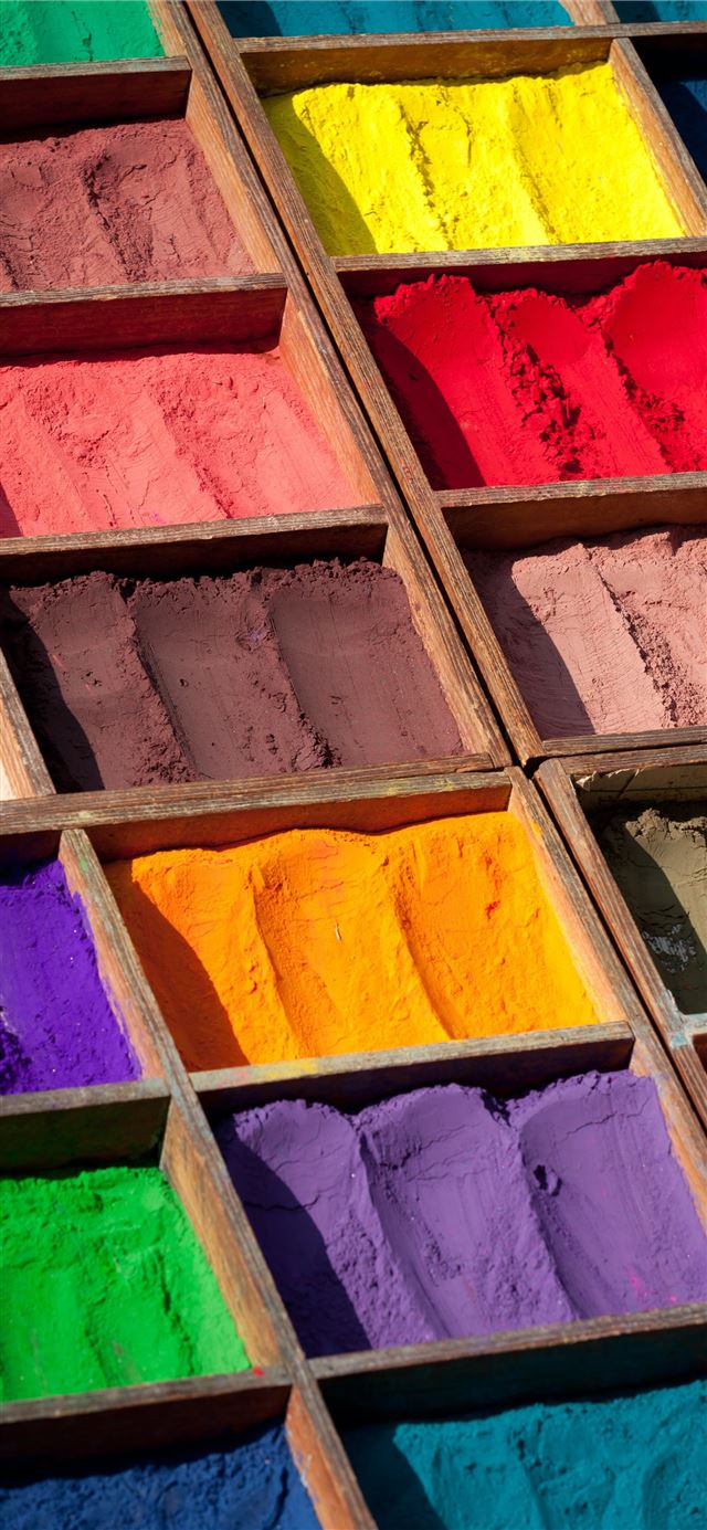assorted color powders iPhone 11 wallpaper 
