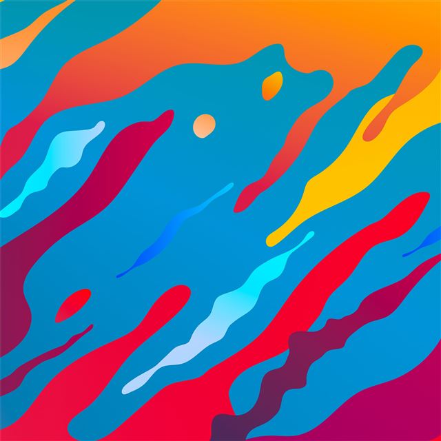 colors splash abstract 8k iPad wallpaper 