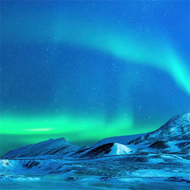 polar lights aurora iPad wallpaper 