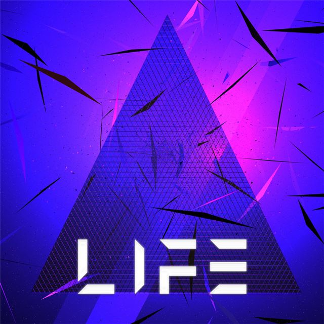 triangle abstract life typography 5k iPad Pro wallpaper 