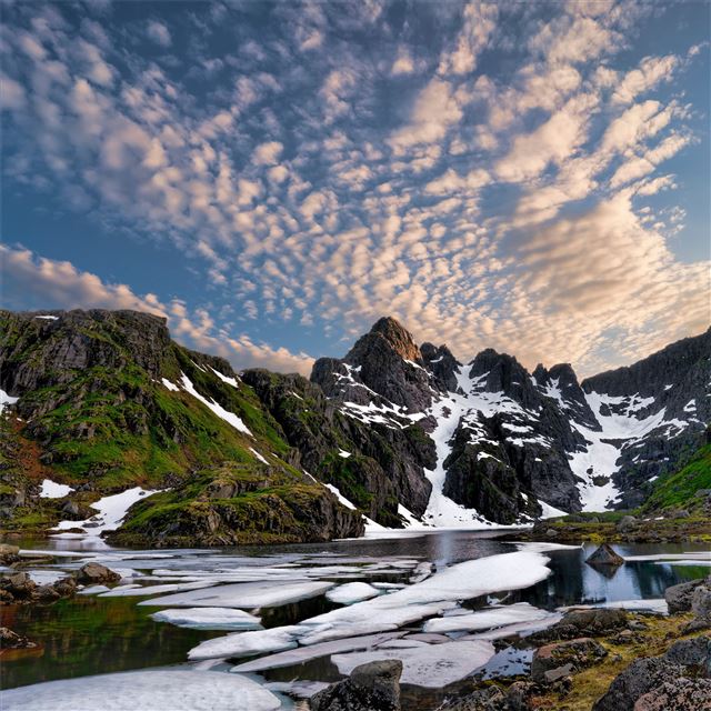 trollfjord norway clouds iPad Air wallpaper 