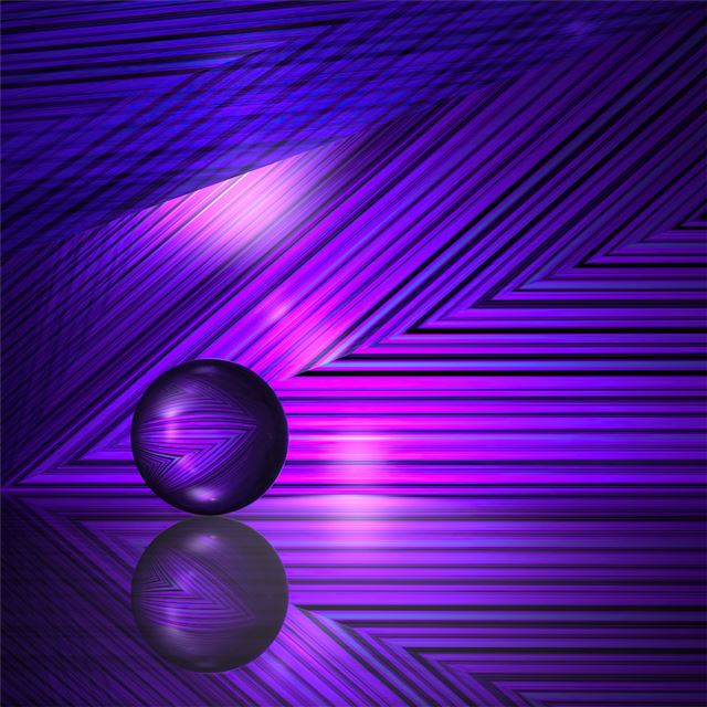 purple lines and ball 5k iPad Air wallpaper 