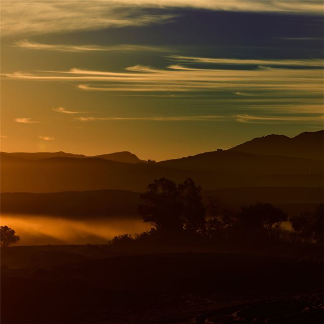 desert morning mist 5k iPad wallpaper 