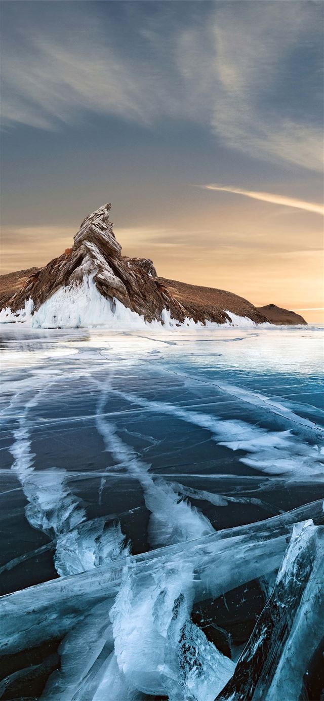 frozen lake 8k iPhone 11 wallpaper 