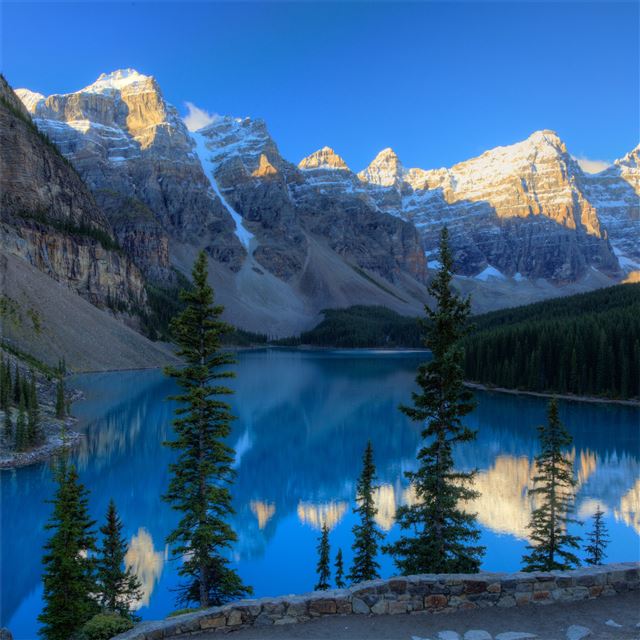 canada mountains parks lake moraine 5k iPad Air wallpaper 