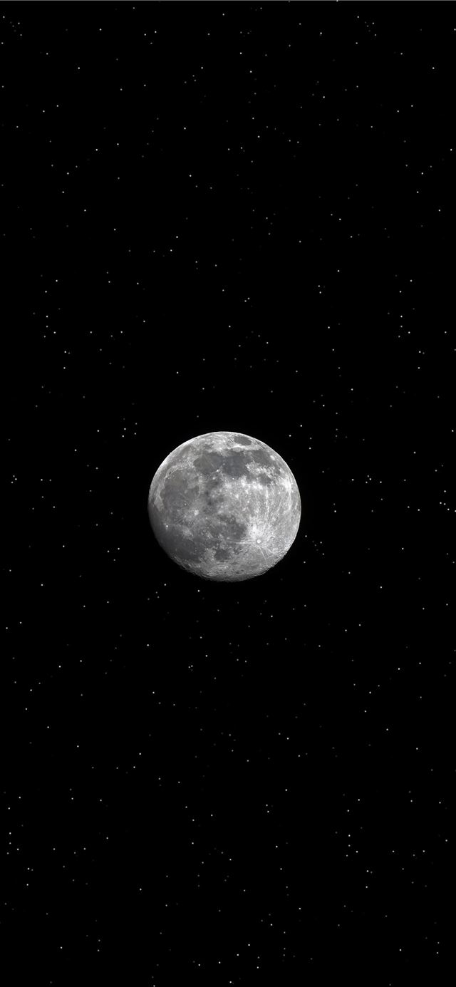 full moon in the night sky iPhone 8 wallpaper 