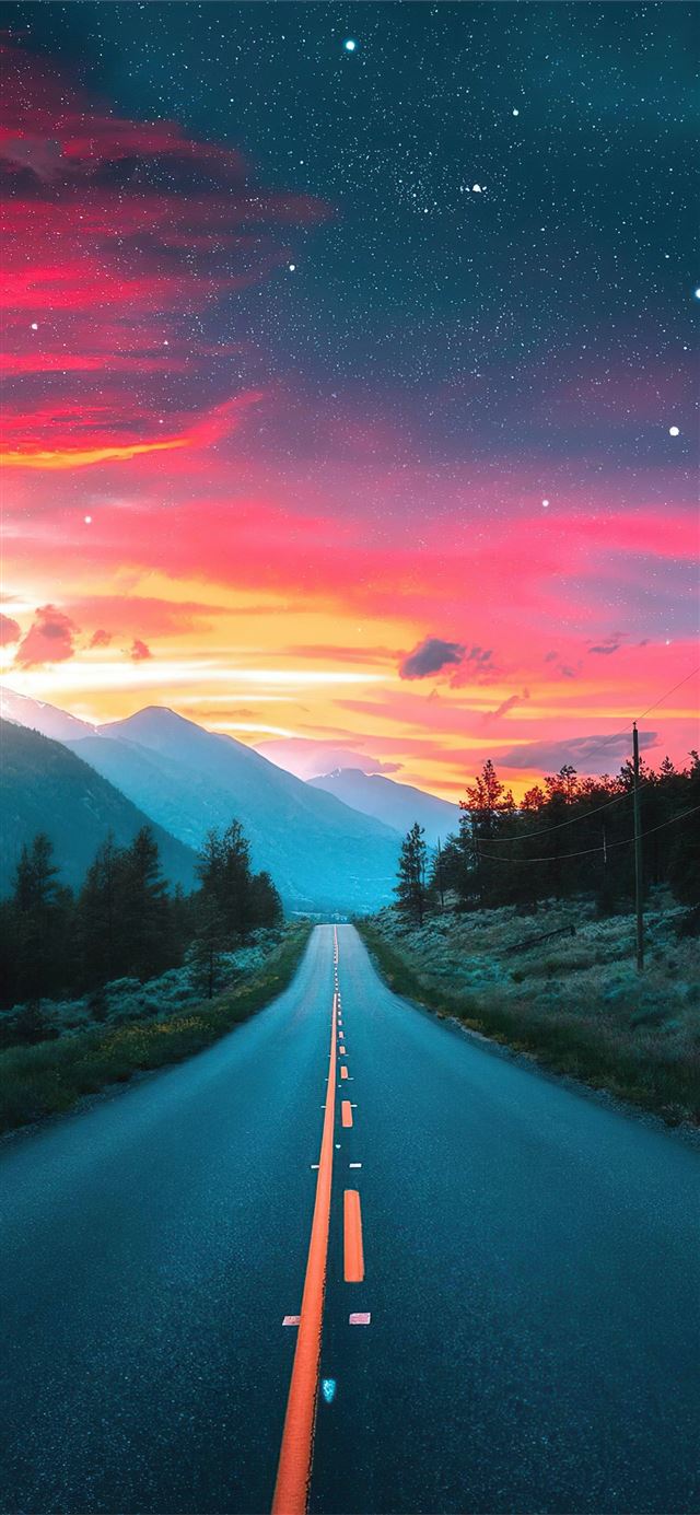 hill station road iPhone 8 wallpaper 