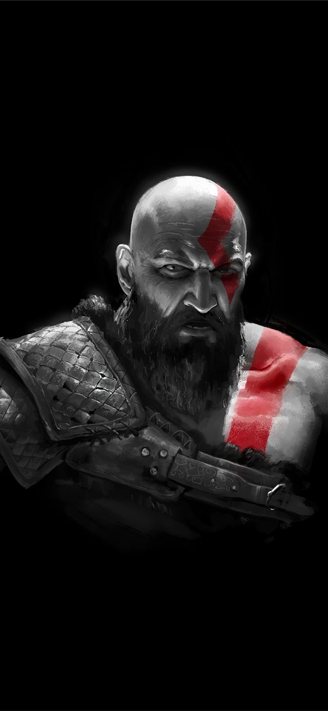 kratos darkness iPhone 11 wallpaper 