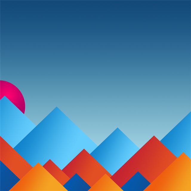 mountains sun minimal abstract 8k iPad Pro wallpaper 