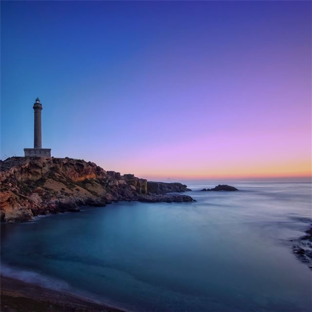 lighthouse rocks sea ocean 5k iPad wallpaper 