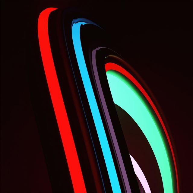 neon shape lines 5k iPad Pro wallpaper 