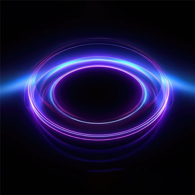 circle movement glow blue 5k iPad wallpaper 