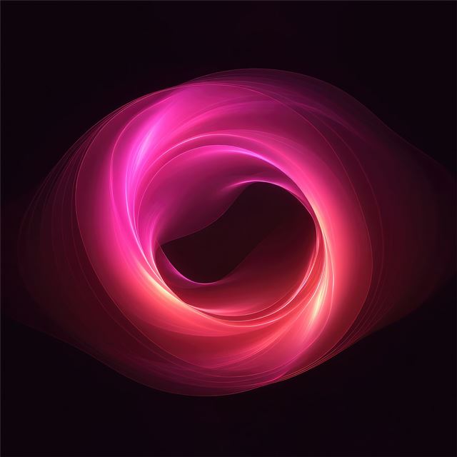 glowing circle pink glow iPad Pro wallpaper 