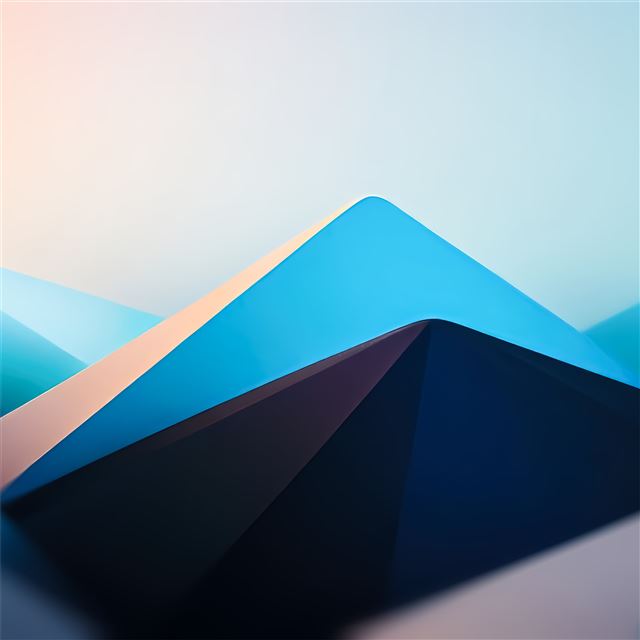 3d triangles shape mountains 8k iPad wallpaper 